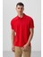 Kırmızı Standart Kalıp Basic Polo Yaka Erkek T-Shirt - 87768 4