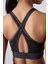Antrasit Çapraz Sırt Detaylı Slim Fit U Yaka Pedli Kadın Spor Büstiyer - 97121 4