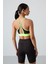 Neon Sarı Çapraz Sırt Detaylı Slim Fit U Yaka Pedli Kadın Spor Büstiyer - 97121 4
