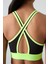 Neon Sarı Çapraz Sırt Detaylı Slim Fit U Yaka Pedli Kadın Spor Büstiyer - 97121 5