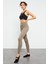Camel Yüksek Bel Streç Slim Fit Dar Paça Kadın Tayt - 94545 3