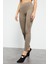 Camel Yüksek Bel Streç Slim Fit Dar Paça Kadın Tayt - 94545 5