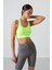 Neon Sarı Sırt Detaylı Dar Kalıp U Yaka Kadın Spor Büstiyer - 97120 4