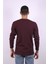 Düğmeli Waffle Bordo Erkek Sweatshirt 5070 3