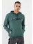 Yeşil Kanguru Cep Standart Kalıp Kapüşonlu Erkek Sweatshirt - 87883 4