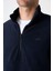 Lacivert Yarım Fermuarlı Sweatshirt Slim Fit Dik Yaka Erkek Polar - 87891 4