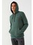 Yeşil Kanguru Cep Standart Kalıp Kapüşonlu Erkek Sweatshirt - 87872 3