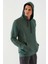 Yeşil Kanguru Cep Standart Kalıp Kapüşonlu Erkek Sweatshirt - 87872 5