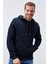 Lacivert Kanguru Cep Standart Kalıp Kapüşonlu Erkek Sweatshirt - 87872 1
