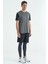 Antrasit Arka Bilek Baskı Detaylı Yüksek Bel Slim Fit Aktif Spor Erkek Tayt - 84988 5