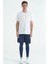 İndigo Arka Bilek Baskı Detaylı Yüksek Bel Slim Fit Aktif Spor Erkek Tayt - 84988 1