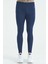 İndigo Arka Bilek Baskı Detaylı Yüksek Bel Slim Fit Aktif Spor Erkek Tayt - 84988 2