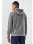 Gri Melanj Kamuflaj Desen Baskılı Standart Kalıp Kapüşonlu Erkek Sweatshirt - 87884 5