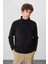 River Siyah Dik Yaka Erkek Polar Sweatshirt - 88310 1
