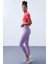 Eflatun Yüksek Bel Toparlayıcı Slim Fit Dar Paça Kadın Tayt - 94568 5