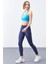 İndigo Yüksek Bel Toparlayıcı Slim Fit Dar Paça Kadın Tayt - 94568 1