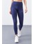İndigo Yüksek Bel Toparlayıcı Slim Fit Dar Paça Kadın Tayt - 94568 2