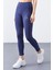 İndigo Yüksek Bel Toparlayıcı Slim Fit Dar Paça Kadın Tayt - 94568 4