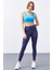 İndigo Yüksek Bel Toparlayıcı Slim Fit Dar Paça Kadın Tayt - 94568 5