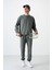 Çağla Casual O Yaka Lastik Paça Erkek Oversize Eşofman Takımı - 85120 9