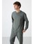 Çağla Casual O Yaka Lastik Paça Erkek Oversize Eşofman Takımı - 85120 10