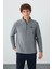 River Gri Melanj Dik Yaka Erkek Polar Sweatshirt - 88310 1