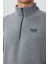 River Gri Melanj Dik Yaka Erkek Polar Sweatshirt - 88310 3