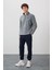 River Gri Melanj Dik Yaka Erkek Polar Sweatshirt - 88310 5