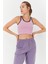 Pembe Basic Sıfır Kol Dar Kalıp U Yaka Kadın Crop Top Atlet - 97162 1