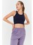 Indigo Basic Sıfır Kol Dar Kalıp U Yaka Kadın Crop Top Atlet - 97160 6