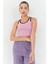 Pembe Basic Sıfır Kol Dar Kalıp U Yaka Kadın Crop Top Atlet - 97162 5
