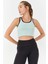 Su Yeşili Basic Sıfır Kol Dar Kalıp U Yaka Kadın Crop Top Atlet - 97162 8