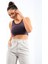 Açık Mor Basic Sıfır Kol Dar Kalıp U Yaka Kadın Crop Top Atlet - 97162 2
