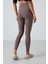 Kahverengi Yüksek Bel Toparlayıcı Slim Fit Dar Paça Kadın Tayt - 94011 5
