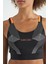 Siyah Baskılı Sırt Çapraz Detaylı Dalgıç Kumaş Dar Kalıp Kadın Büstiyer - 97273 2