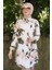 Çiçek Desenli Ekru Tesettür Tunik 10520E 1