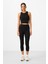 Siyah Yüksek Bel Kapri-Crop Atlet Slim Fit Kadın Tayt Takım - 95284 4