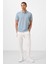 Buz Mavi Standart Kalıp Basic Polo Yaka Erkek T-Shirt - 87748 2