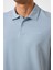 Buz Mavi Standart Kalıp Basic Polo Yaka Erkek T-Shirt - 87748 3