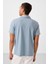 Buz Mavi Standart Kalıp Basic Polo Yaka Erkek T-Shirt - 87748 5