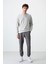 Koyu Gri Bağcıklı Dar Paça Erkek Eşofman Alt - 84999 2