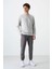 Koyu Gri Bağcıklı Dar Paça Erkek Eşofman Alt - 84999 4