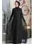 Neva Style - Dantelli Siyah Tesettür Abiye Elbise 20803S 1