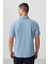 Buz Mavi Standart Kalıp Basic Polo Yaka Erkek T-Shirt - 87768 5