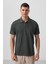Çağla Basic Göğüs Logolu Standart Kalıp Triko Polo Yaka Erkek T-Shirt - 87768 1