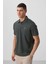 Çağla Basic Göğüs Logolu Standart Kalıp Triko Polo Yaka Erkek T-Shirt - 87768 4