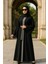 Neva Style - Volan Kollu Gri Tesettür Abaya 55084GR 1