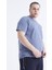 Petrol Basic Kısa Kol O Yaka Büyük Beden Erkek T-Shirt - 88072 1