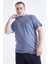 Petrol Basic Kısa Kol O Yaka Büyük Beden Erkek T-Shirt - 88072 3