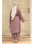 - Kimono Koyu Lila Tesettür Üçlü Takım 51910KLILA 4